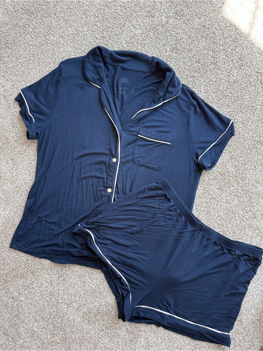 Target stars above navy pj set